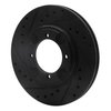 633-03007L Drilled/Slotted Brake Rotor [Black], 1992-1998 Kia/Hyundai/Genesis, Position: Front Left - image 2