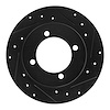 633-03008R Drilled/Slotted Brake Rotor [Black], 1994-1996 Kia/Hyundai/Genesis, Position: Rear Right - image 1