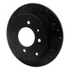 633-03011L Drilled/Slotted Brake Rotor [Black], 1999-2006 Kia/Hyundai/Genesis, Position: Rear Left - image 2