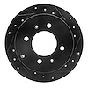 633-03011R Drilled/Slotted Brake Rotor [Black], 1999-2006 Kia/Hyundai/Genesis, Position: Rear Right - image 1