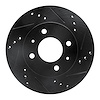 633-03012R Drilled/Slotted Brake Rotor [Black], 2000-2002 Kia/Hyundai/Genesis, Position: Front Right - image 1