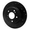633-03013L Drilled/Slotted Brake Rotor [Black], 2001-2003 Kia/Hyundai/Genesis, Position: Front Left - image 2
