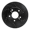 633-03013R Drilled/Slotted Brake Rotor [Black], 2001-2003 Kia/Hyundai/Genesis, Position: Front Right - image 1