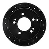 633-03014L Drilled/Slotted Brake Rotor [Black], 2001-2010 Kia/Hyundai/Genesis, Position: Rear Left - image 1