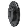 633-03015L Drilled/Slotted Brake Rotor [Black], 2001-2003 Kia/Hyundai/Genesis, Position: Front Left - image 2