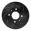 633-03015R Drilled/Slotted Brake Rotor [Black], 2001-2003 Kia/Hyundai/Genesis, Position: Front Right - image 1