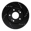 633-03016R Drilled/Slotted Brake Rotor [Black], 2003-2013 Kia/Hyundai/Genesis, Position: Front Right - image 1
