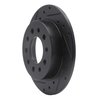 633-03017L Drilled/Slotted Brake Rotor [Black], 2003-2008 Kia/Hyundai/Genesis, Position: Rear Left - image 2
