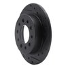 633-03017R Drilled/Slotted Brake Rotor [Black], 2003-2008 Kia/Hyundai/Genesis, Position: Rear Right - image 2