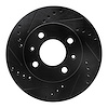 633-03018L Drilled/Slotted Brake Rotor [Black], 2003-2006 Multiple Makes/Models, Position: Front Left - image 1