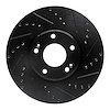 633-03019R Drilled/Slotted Brake Rotor [Black], 2004-2011 Kia/Hyundai/Genesis, Position: Front Right - image 1
