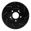 633-03020R Drilled/Slotted Brake Rotor [Black], 2005-2019 Kia/Hyundai/Genesis, Position: Front Right - image 1