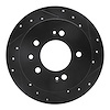 633-03024R Drilled/Slotted Brake Rotor [Black], 2007-2010 Kia/Hyundai/Genesis, Position: Rear Right - image 1