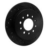 633-03025R Drilled/Slotted Brake Rotor [Black], 2007-2008 Kia/Hyundai/Genesis, Position: Rear Right - image 2