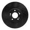 633-03028L Drilled/Slotted Brake Rotor [Black], 2009-2014 Kia/Hyundai/Genesis, Position: Front Left - image 1