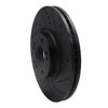 633-03028R Drilled/Slotted Brake Rotor [Black], 2009-2014 Kia/Hyundai/Genesis, Position: Front Right - image 2