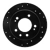 633-03029L Drilled/Slotted Brake Rotor [Black], 2009-2016 Kia/Hyundai/Genesis, Position: Rear Left - image 1
