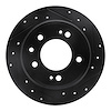 633-03029R Drilled/Slotted Brake Rotor [Black], 2009-2016 Kia/Hyundai/Genesis, Position: Rear Right - image 1