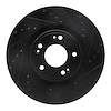 633-03030R Drilled/Slotted Brake Rotor [Black], 2009-2011 Kia/Hyundai/Genesis, Position: Front Right - image 1