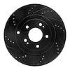 633-03031L Drilled/Slotted Brake Rotor [Black], 2010-2016 Kia/Hyundai/Genesis, Position: Rear Left - image 1