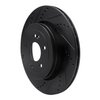 633-03031L Drilled/Slotted Brake Rotor [Black], 2010-2016 Kia/Hyundai/Genesis, Position: Rear Left - image 2