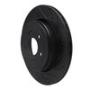 633-03031R Drilled/Slotted Brake Rotor [Black], 2010-2016 Kia/Hyundai/Genesis, Position: Rear Right - image 2