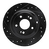 633-03033L Drilled/Slotted Brake Rotor [Black], 2010-2016 Kia/Hyundai/Genesis, Position: Rear Left - image 1