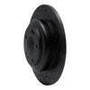 633-03033R Drilled/Slotted Brake Rotor [Black], 2010-2016 Kia/Hyundai/Genesis, Position: Rear Right - image 2
