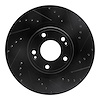 633-03034R Drilled/Slotted Brake Rotor [Black], 2010-2016 Kia/Hyundai/Genesis, Position: Front Right - image 1