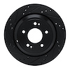 633-03035L Drilled/Slotted Brake Rotor [Black], 2011-2017 Kia/Hyundai/Genesis, Position: Rear Left - image 1