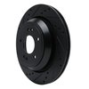 633-03035L Drilled/Slotted Brake Rotor [Black], 2011-2017 Kia/Hyundai/Genesis, Position: Rear Left - image 2