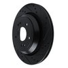 633-03035R Drilled/Slotted Brake Rotor [Black], 2011-2017 Kia/Hyundai/Genesis, Position: Rear Right - image 2