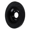 633-03035R Drilled/Slotted Brake Rotor [Black], 2011-2017 Kia/Hyundai/Genesis, Position: Rear Right - image 4