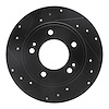 633-03037L Drilled/Slotted Brake Rotor [Black], Fits Select Kia/Hyundai/Genesis, Position: Rear Left - image 1