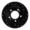 633-03037R Drilled/Slotted Brake Rotor [Black], Fits Select Kia/Hyundai/Genesis, Position: Rear Right - image 1