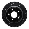 633-03039L Drilled/Slotted Brake Rotor [Black], 2009-2020 Kia/Hyundai/Genesis, Position: Rear Left - image 1