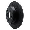 633-03039L Drilled/Slotted Brake Rotor [Black], 2009-2020 Kia/Hyundai/Genesis, Position: Rear Left - image 2