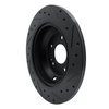 633-03039L Drilled/Slotted Brake Rotor [Black], 2009-2020 Kia/Hyundai/Genesis, Position: Rear Left - image 4