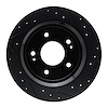 633-03039R Drilled/Slotted Brake Rotor [Black], 2009-2020 Kia/Hyundai/Genesis, Position: Rear Right - image 1