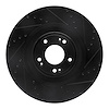 633-03040R Drilled/Slotted Brake Rotor [Black], 2012-2017 Kia/Hyundai/Genesis, Position: Front Right - image 1