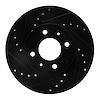 633-03042L Drilled/Slotted Brake Rotor [Black], 2012-2017 Multiple Makes/Models, Position: Front Left - image 1