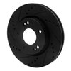 633-03043L Drilled/Slotted Brake Rotor [Black], 2001-2005 Kia/Hyundai/Genesis, Position: Front Left - image 2