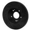 633-03043L Drilled/Slotted Brake Rotor [Black], 2001-2005 Kia/Hyundai/Genesis, Position: Front Left - image 4