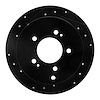 633-03044L Drilled/Slotted Brake Rotor [Black], 2001-2016 Kia/Hyundai/Genesis, Position: Rear Left - image 1