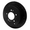 633-03044L Drilled/Slotted Brake Rotor [Black], 2001-2016 Kia/Hyundai/Genesis, Position: Rear Left - image 2