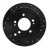 633-03044R Drilled/Slotted Brake Rotor [Black], 2001-2016 Kia/Hyundai/Genesis, Position: Rear Right - image 1