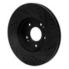 633-03045L Drilled/Slotted Brake Rotor [Black], 2001-2006 Kia/Hyundai/Genesis, Position: Front Left - image 4
