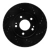 633-03045R Drilled/Slotted Brake Rotor [Black], 2001-2006 Kia/Hyundai/Genesis, Position: Front Right - image 1
