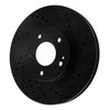 633-03045R Drilled/Slotted Brake Rotor [Black], 2001-2006 Kia/Hyundai/Genesis, Position: Front Right - image 2