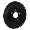 633-03045R Drilled/Slotted Brake Rotor [Black], 2001-2006 Kia/Hyundai/Genesis, Position: Front Right - image 4